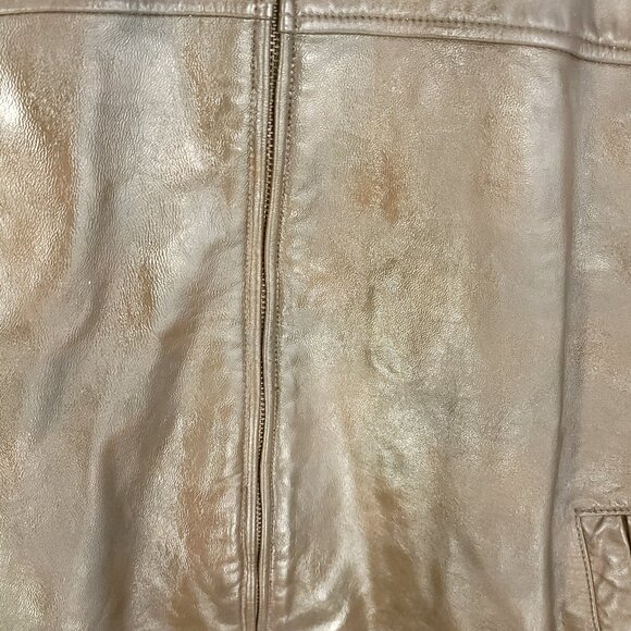 Leather Jacket Women's Large? Brown Zip Front Hand Painted Horses Modified - Picture 3 of 16
